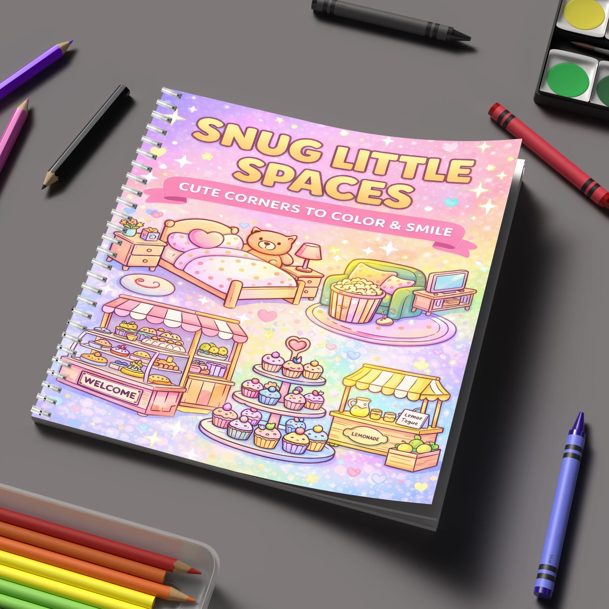 Supply Event - Libro para Colorear Espacios Pequeños para