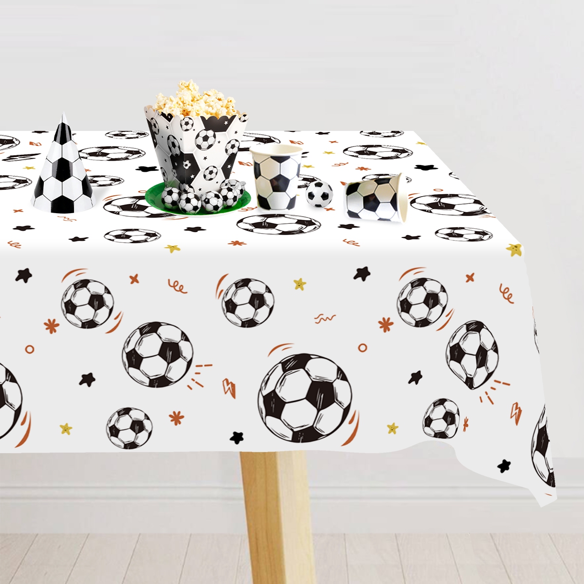 Table Cloth Disposable - Mantel desechable con temática de fútbol,