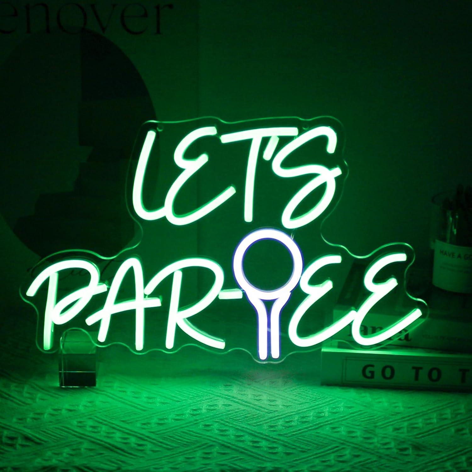 Let's Par Tee Letrero de Neón  - Neon Sign Party reseña y precio