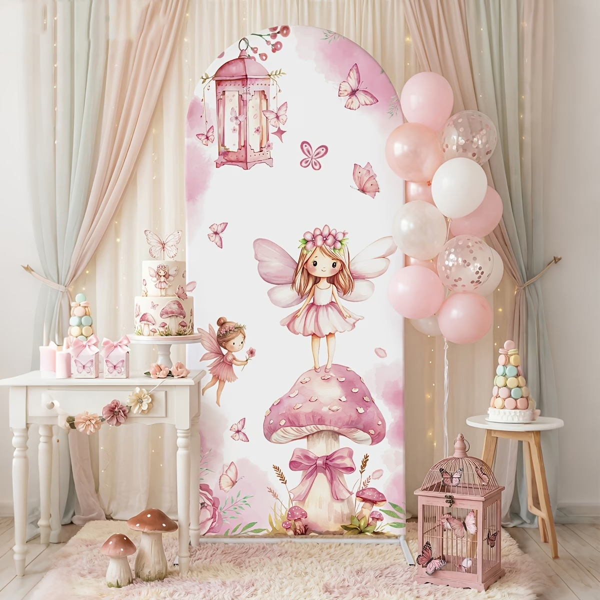 Fondo de hadas y setas, decora - Dessert Table Backdrop reseña y precio
