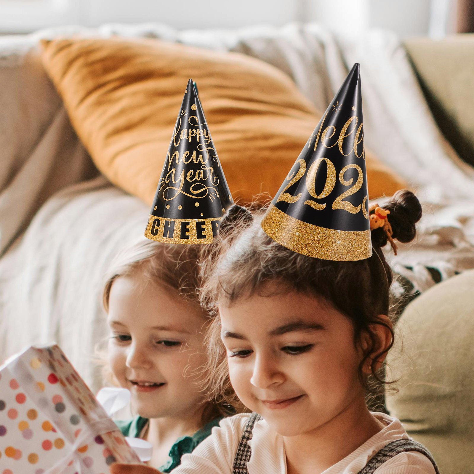 6 Gorros de Fiesta Negros y Do - Party Hat Cone reseña y precio