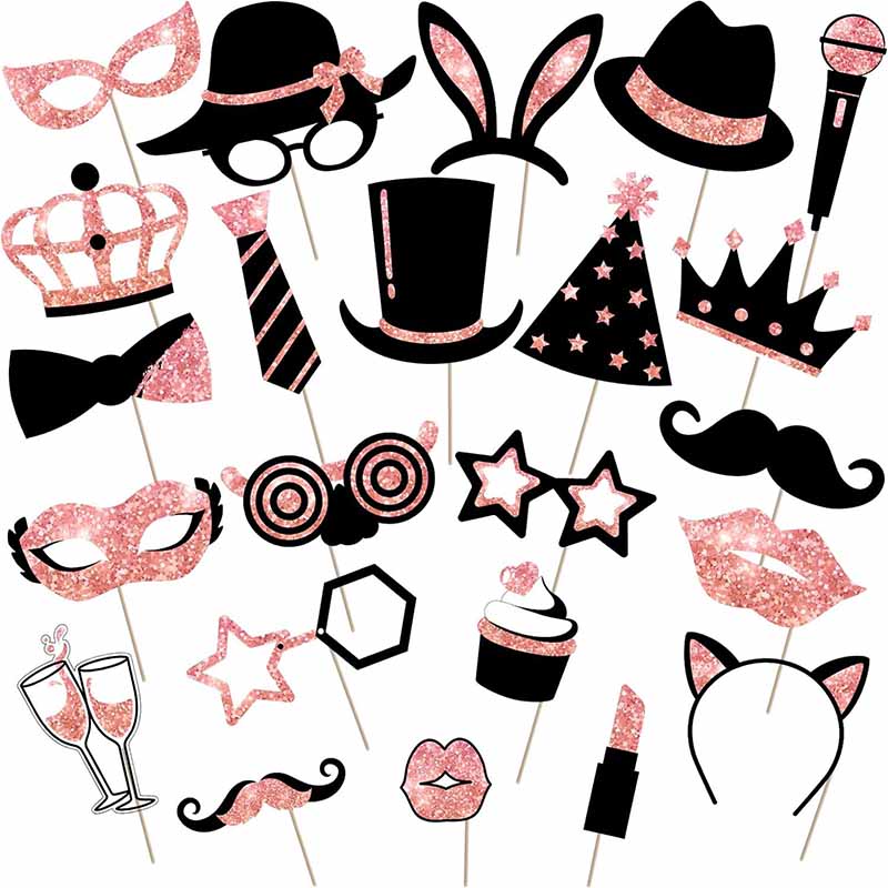 23 piezas de accesorios de pap - Photo Booth Frame reseña y precio