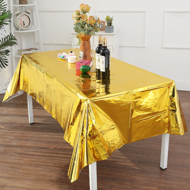 Mantel desechable de plata y o - Table Cloth Disposable reseña y precio