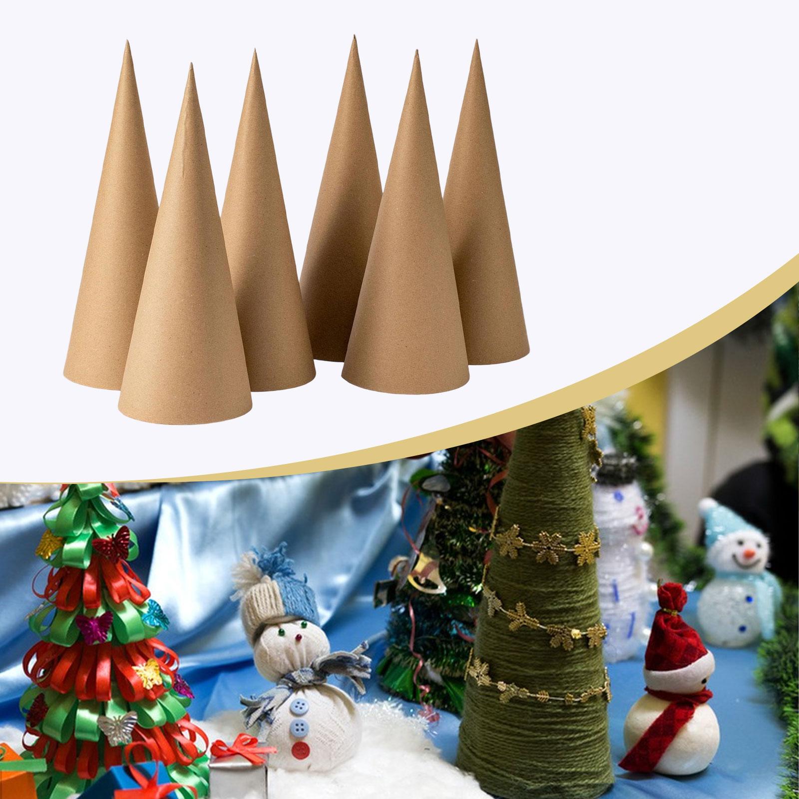 6 conos de Mache de papel Kraf - Party Hat Cone reseña y precio