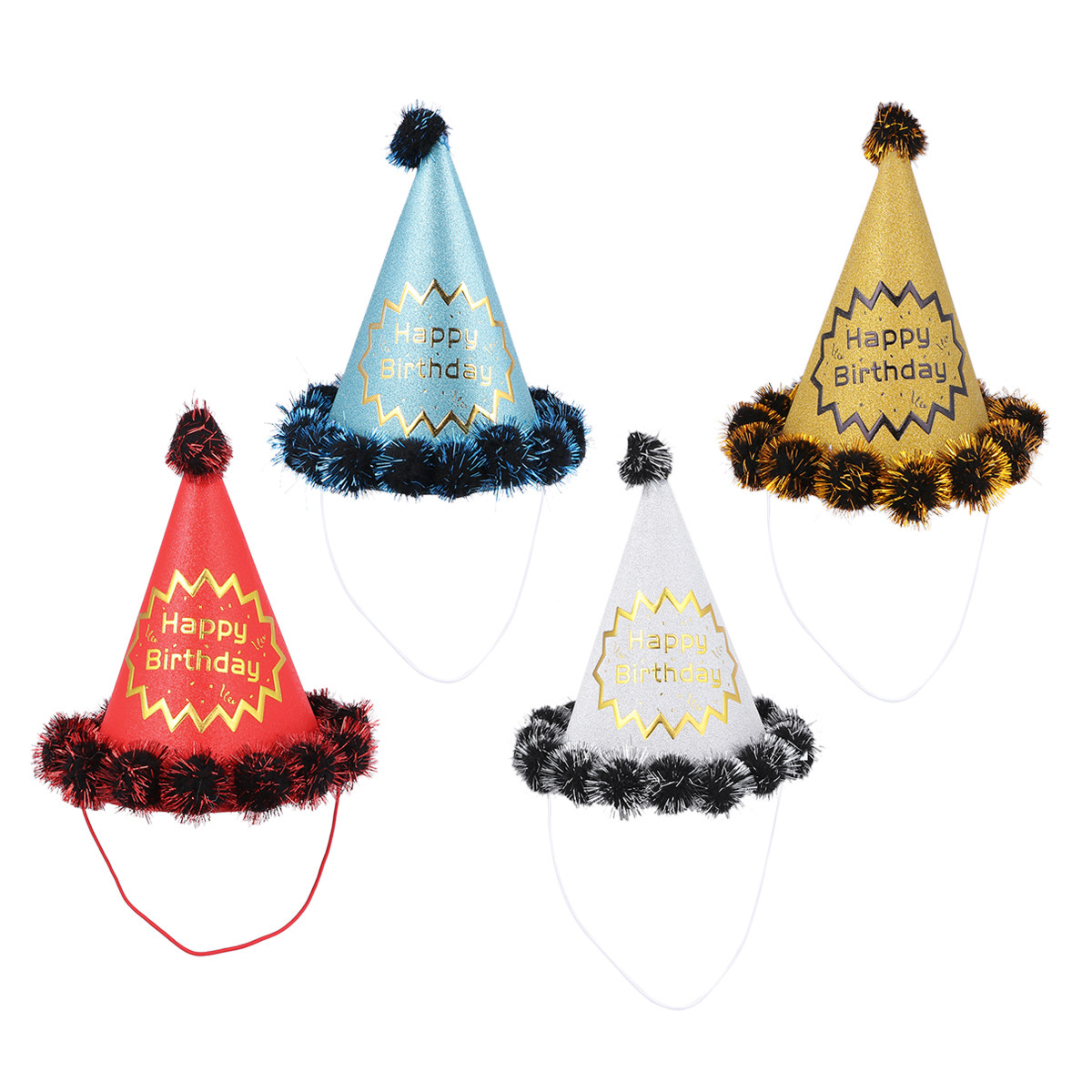 4 piezas de sombreros de cumpl - Party Hat Cone reseña y precio