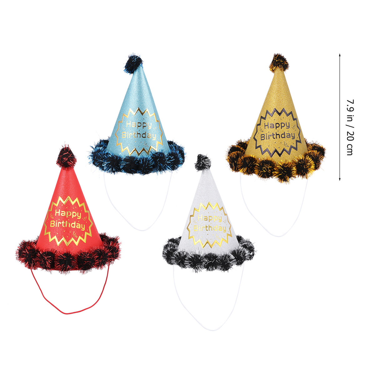 4 piezas de sombreros de cumpl - Party Hat Cone reseña y precio