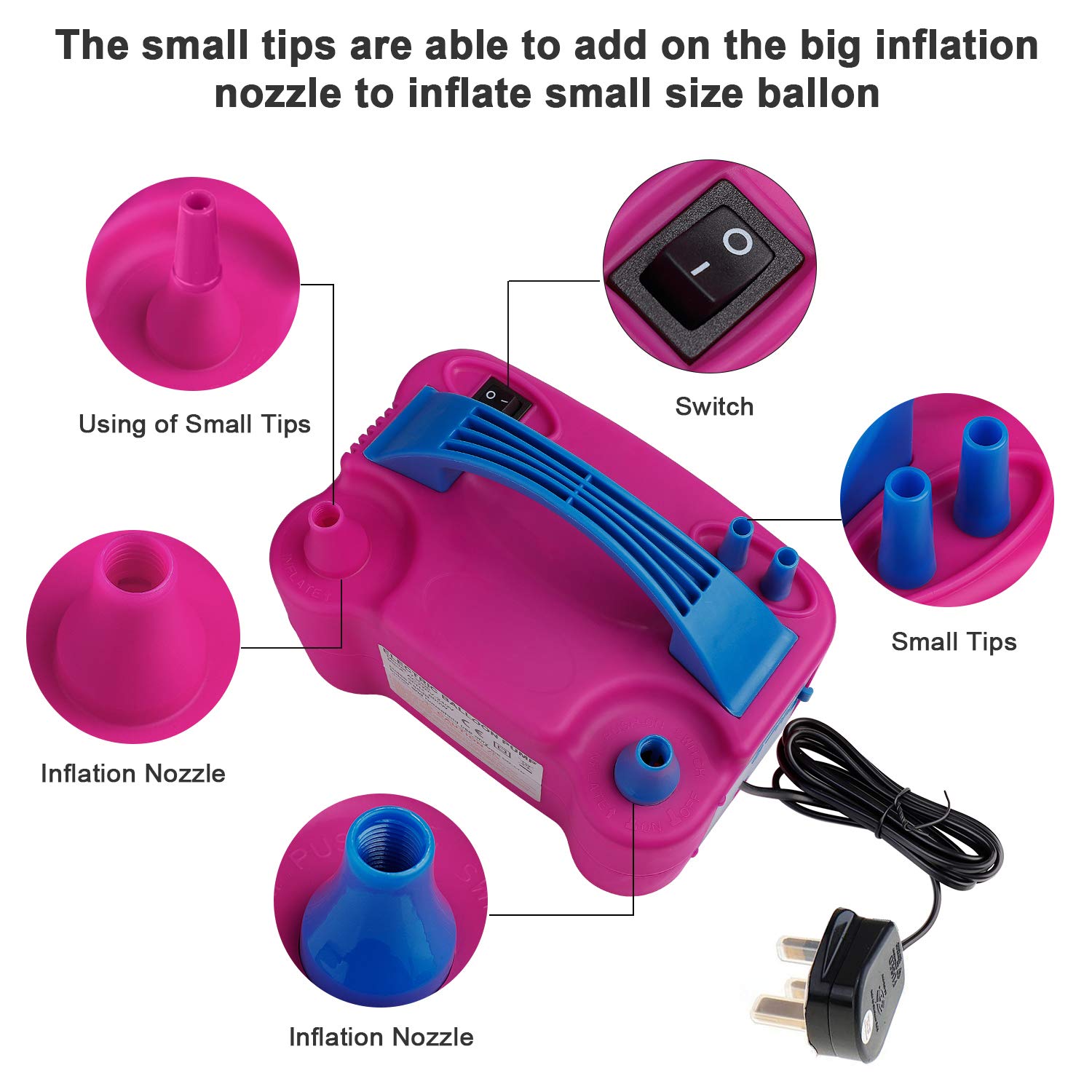Inflador de Globos Eléctrico P - Balloon Pump Hand reseña y precio